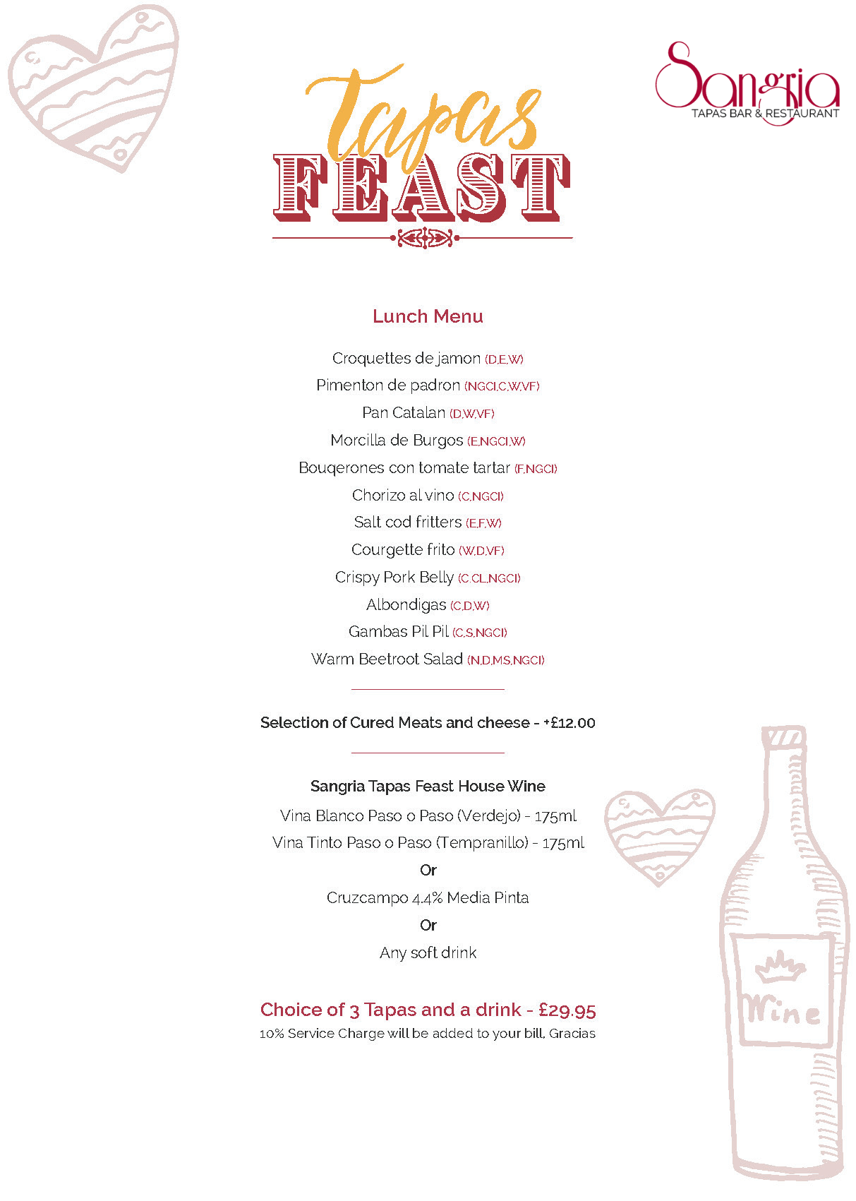 Sangria Tapas Bar Delicious Dine Out Festival - Choice of 3 Tapas & Drink